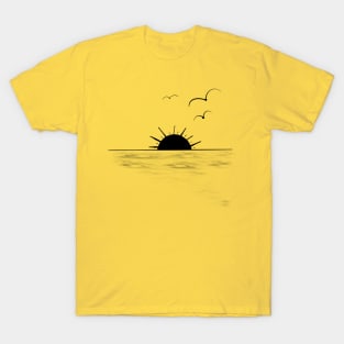 Sunset over the water T-Shirt